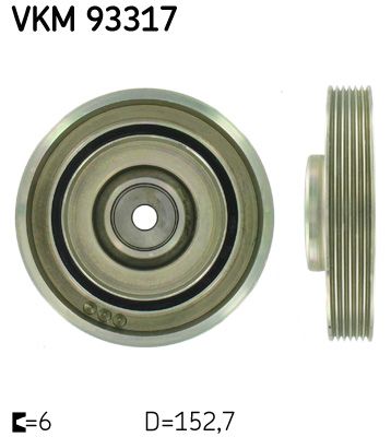 Koło pasowe, wał korbowy SKF VKM93317