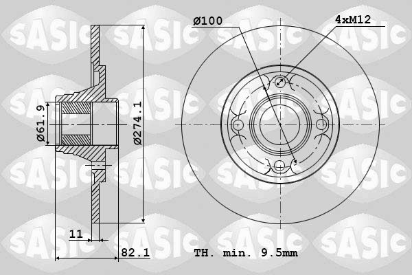 Tarcza hamulcowa SASIC 6104022