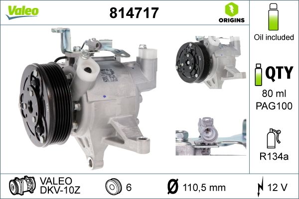 Sprężarka, klimatyzacja VALEO 814717