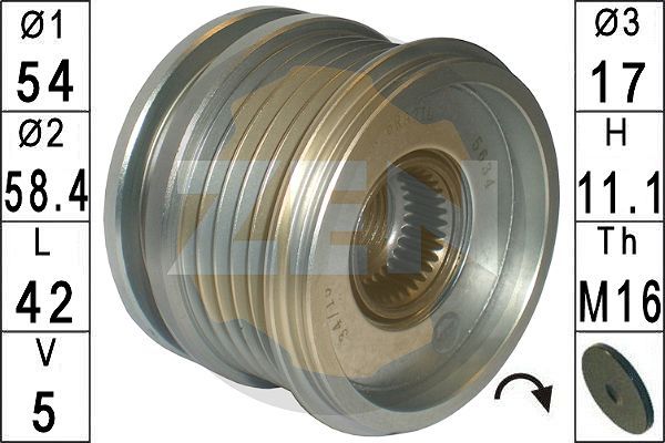 Alternator - sprzęgło jednokierunkowe ERA ZN5634