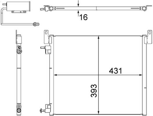 Skraplacz, klimatyzacja MAHLE AC499000S