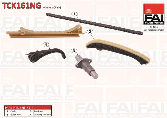 Zestaw łańcucha rozrządu FAI AutoParts tck161ng