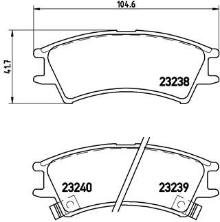 Zestaw klocków hamulcowych, hamulce tarczowe BREMBO P 30 011