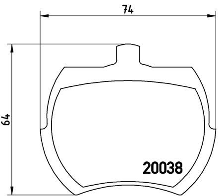 Zestaw klocków hamulcowych, hamulce tarczowe BREMBO P 52 002