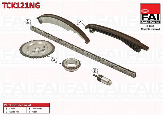Zestaw łańcucha rozrządu FAI AutoParts tck121ng