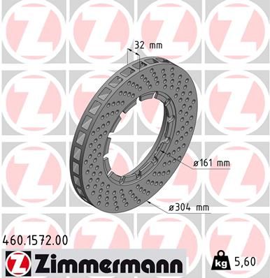 Tarcza hamulcowa ZIMMERMANN 460.1572.00
