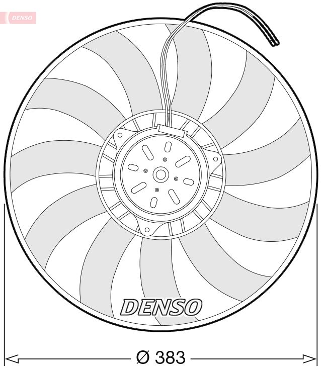 Wentylator, chłodzenie silnika DENSO DER02009