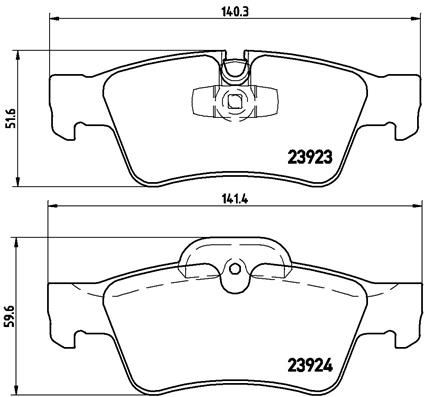 Zestaw klocków hamulcowych, hamulce tarczowe BREMBO P 50 064