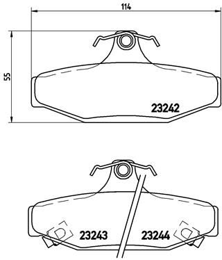 Zestaw klocków hamulcowych, hamulce tarczowe BREMBO P 15 004