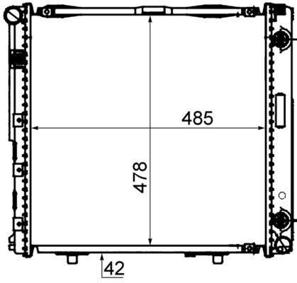 Chłodnica, układ chłodzenia silnika MAHLE CR292000S