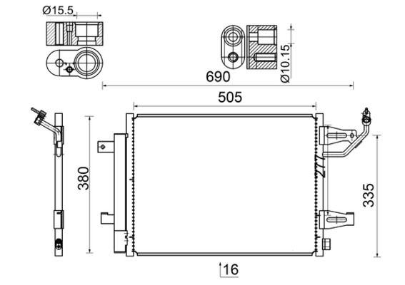 Skraplacz, klimatyzacja MAHLE AC509000S