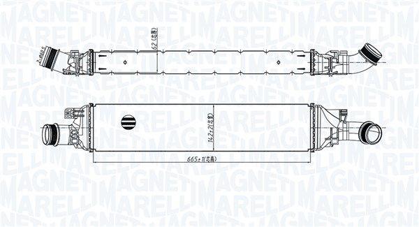 Chłodnica powietrza doładowującego MAGNETI MARELLI 351319205600