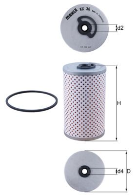 Filtr paliwa MAHLE KX36D