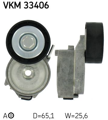 Rolka napinacza, pasek klinowy wielorowkowy SKF VKM 33406