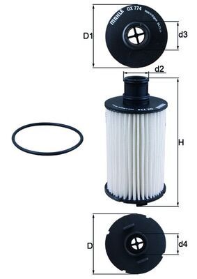 Filtr oleju KNECHT OX 774D