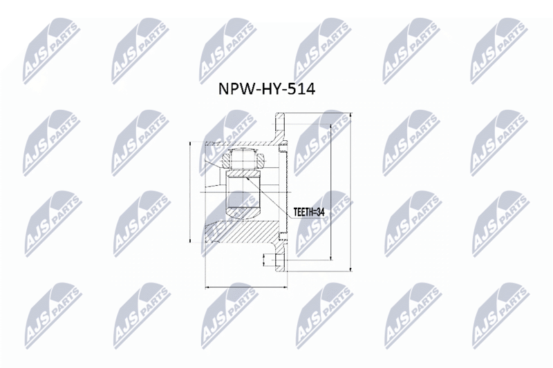 Zestaw przegubu, wał napędowy NTY NPW-HY-514