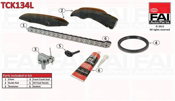 Zestaw łańcucha rozrządu FAI AutoParts tck134l