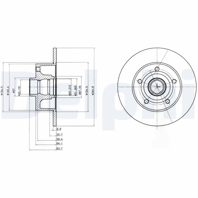 Tarcza hamulcowa DELPHI BG3030