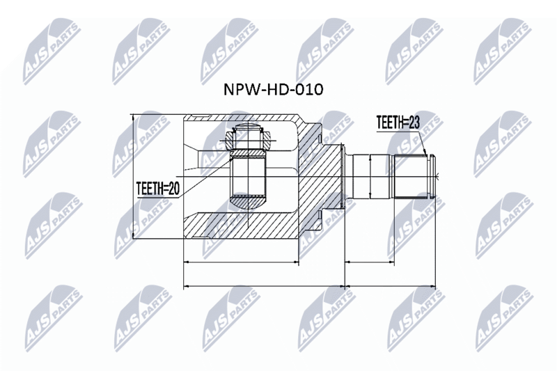 Zestaw przegubu, wał napędowy NTY NPW-HD-010