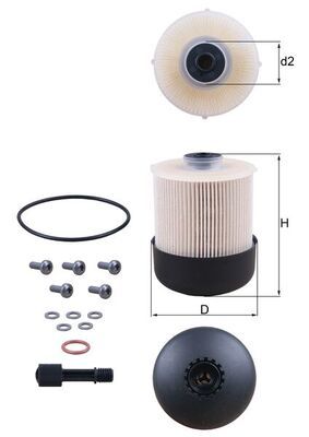 Filtr paliwa MAHLE KX338/28D