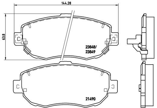 Zestaw klocków hamulcowych, hamulce tarczowe BREMBO P 83 037