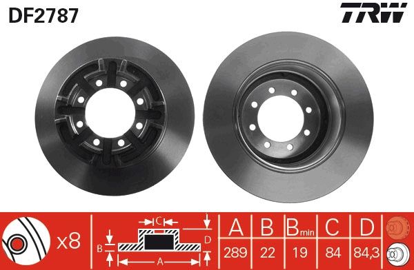 Tarcza hamulcowa TRW DF2787