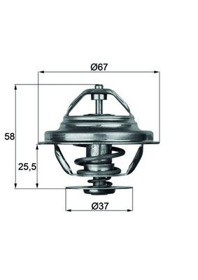 Termostat, płyn chłodzący MAHLE TX2080D