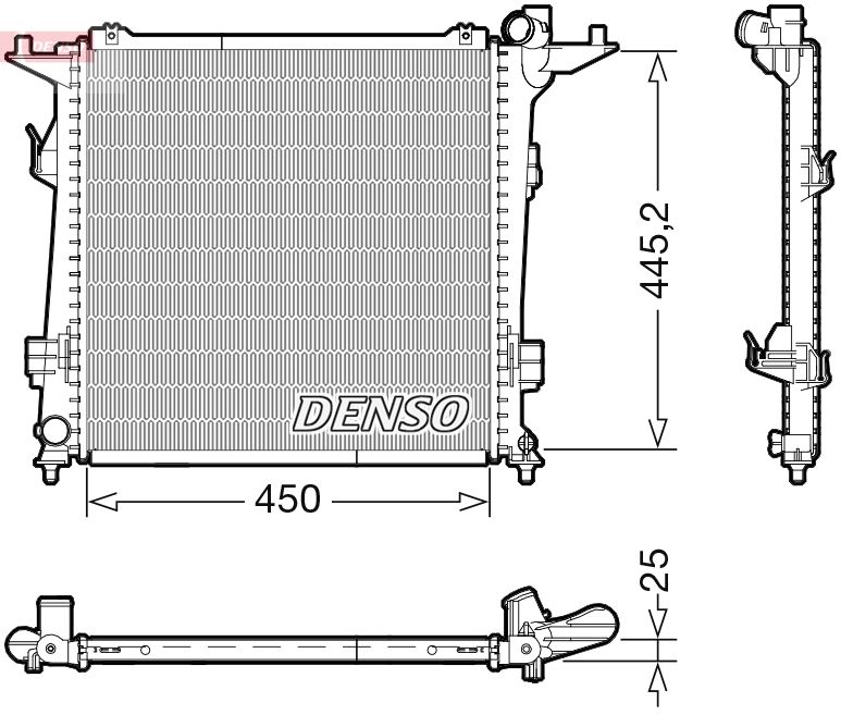 Chłodnica, układ chłodzenia silnika DENSO DRM43006