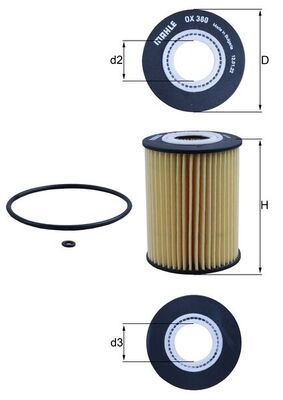 Filtr oleju MAHLE OX380D