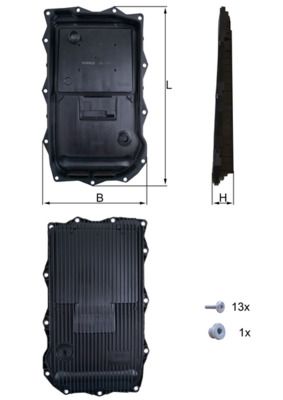 Miska olejowa, automatyczna skrzynia biegów KNECHT HX 184KIT
