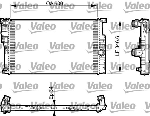 Chłodnica, układ chłodzenia silnika VALEO 735464