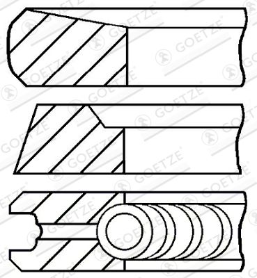 Zestaw pierścieni tłokowych Goetze Engine 08-436107-00