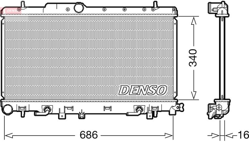 Chłodnica, układ chłodzenia silnika DENSO DRM36018