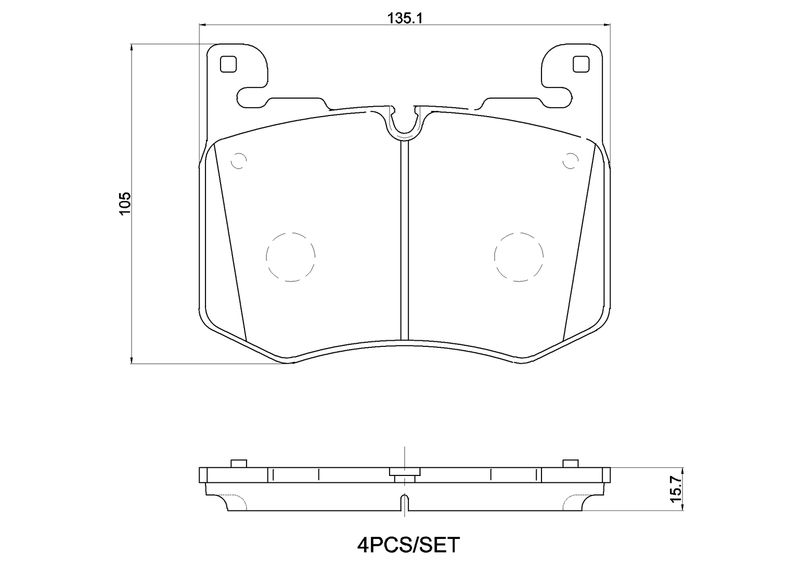 Zestaw klocków hamulcowych, hamulce tarczowe BREMBO P 44 030