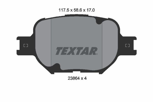 Zestaw klocków hamulcowych, hamulce tarczowe TEXTAR 2386401