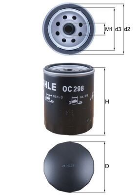 Filtr oleju KNECHT OC 298