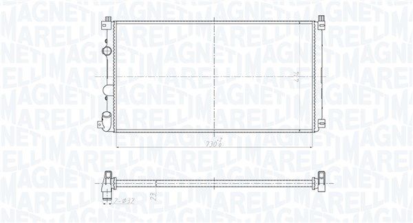 Chłodnica, układ chłodzenia silnika MAGNETI MARELLI 350213209500
