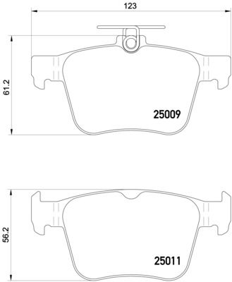 Zestaw klocków hamulcowych, hamulce tarczowe BREMBO P 85 124