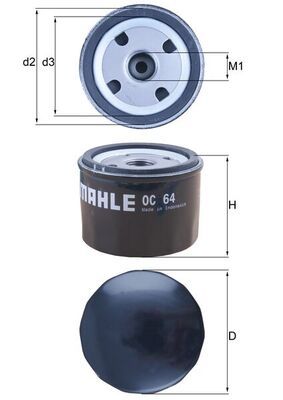 Filtr oleju MAHLE OC64