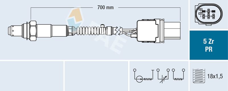 Sonda lambda FAE 75122
