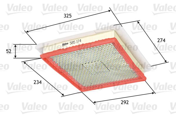 Filtr powietrza VALEO 585174
