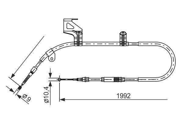 Cięgło, hamulec postojowy BOSCH 1 987 477 244