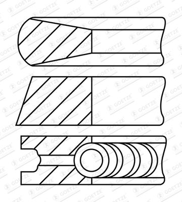 Zestaw pierścieni tłokowych Goetze Engine 08-431900-10