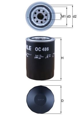 Filtr oleju KNECHT OC 486