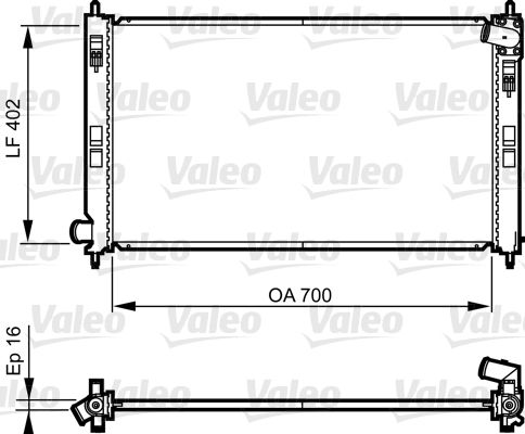 Chłodnica, układ chłodzenia silnika VALEO 735575