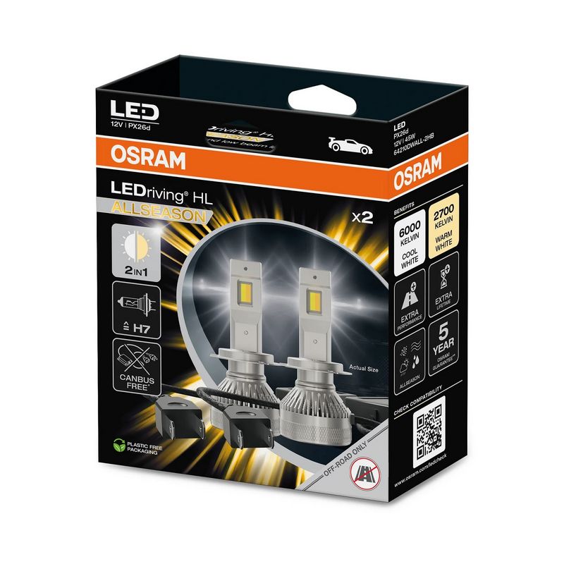 Żarówka, reflektor dalekosiężny OSRAM 64210DWALL-2HB