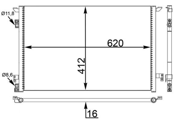 Skraplacz, klimatyzacja MAHLE AC411000S