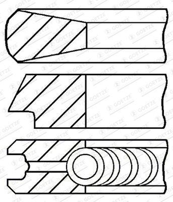 Zestaw pierścieni tłokowych Goetze Engine 08-424000-00