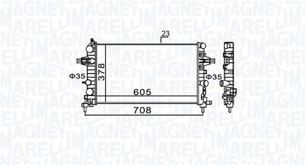 Chłodnica, układ chłodzenia silnika MAGNETI MARELLI 350213159300