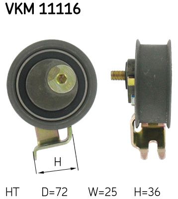 Rolka napinacza, pasek rozrządu SKF VKM 11116